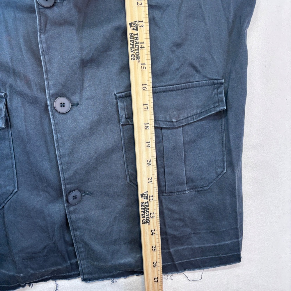 Elan Dark Wash Utility Jacket "Heartless" "New York"‎ Patches "Peace" Large
 L - Picture 9 of 12